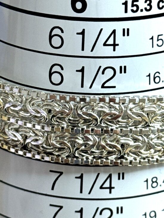 Sterling Silver 14.4g Bracelet Double Byzantine .625" Wide Flexible Turkey 7" - Picture 7 of 8